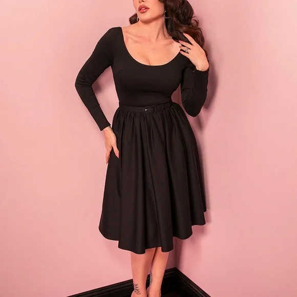 Vixen by Micheline Pitt Blue Polka Dot Swing Dress - Picture 10 of 10